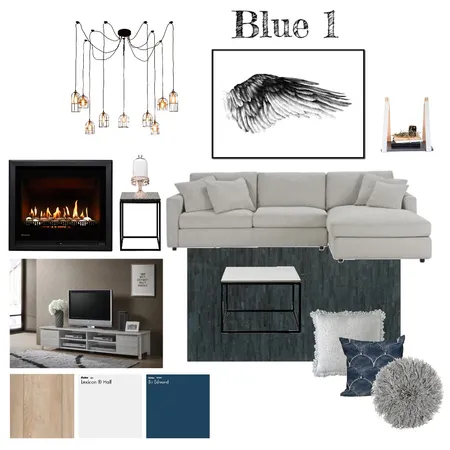 Blue lounge room 1 Interior Design Mood Board by Vondanna on Style Sourcebook