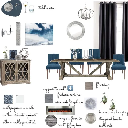 Bold Glam dining room Interior Design Mood Board by KCobb on Style Sourcebook
