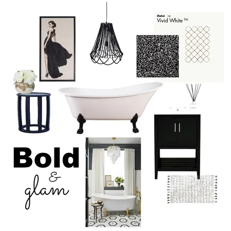 Bold and Glam Bathroom Interior Design Mood Board by JessMay on Style Sourcebook
