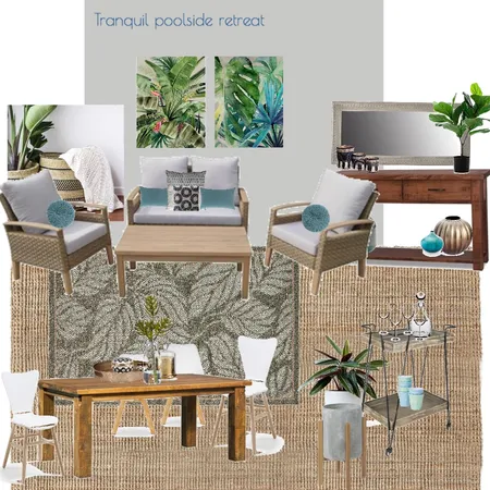 Tranquil poolside retreat v2 Interior Design Mood Board by Paula Sherras Designs on Style Sourcebook