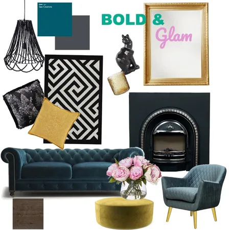 Bold &amp; Glam Interior Design Mood Board by LeahOrgana on Style Sourcebook