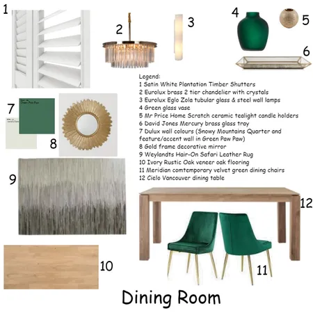 Dining Room Interior Design Mood Board by Lee-Anne on Style Sourcebook