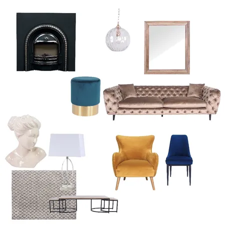 Glam living room Interior Design Mood Board by DebM on Style Sourcebook