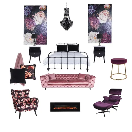 Bold and Glam Black Interior Design Mood Board by Eseri on Style Sourcebook