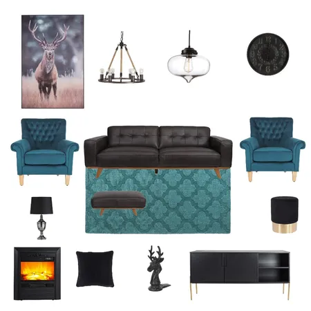 Bold and Glam Deer Interior Design Mood Board by Eseri on Style Sourcebook
