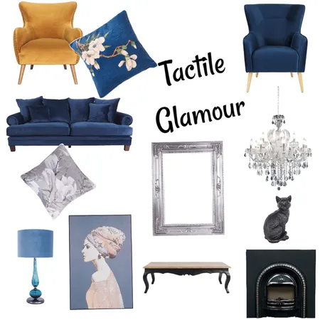Tactile Glamour Living Interior Design Mood Board by Elizabeth on Style Sourcebook