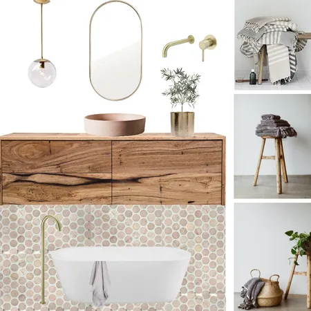 Blush/timber  bathroom Interior Design Mood Board by julide on Style Sourcebook