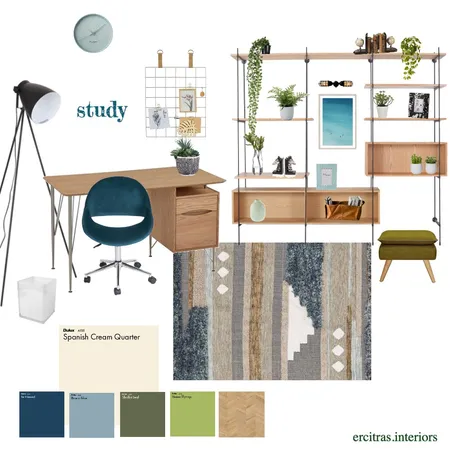 The Smith's Study Room Interior Design Mood Board by KUTATA Interior Styling on Style Sourcebook