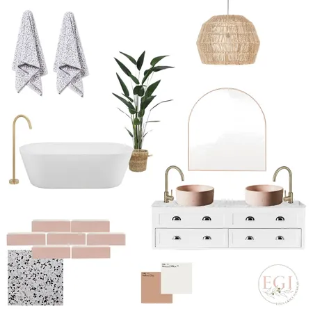 Pink Bathroom Interior Design Mood Board by Eliza Grace Interiors on Style Sourcebook
