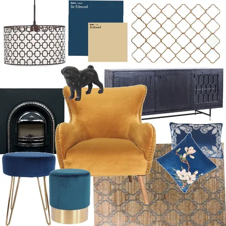 Bold Glam Sitting Room Interior Design Mood Board by tj10batson on Style Sourcebook