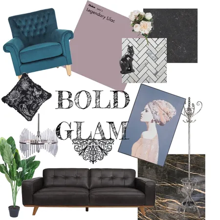 Week 1 - GLAM &amp; BOLD Interior Design Mood Board by Perchance on Style Sourcebook
