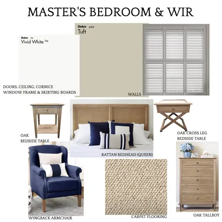 Master's Bedroom&amp;WIR Interior Design Mood Board by nmateo on Style Sourcebook