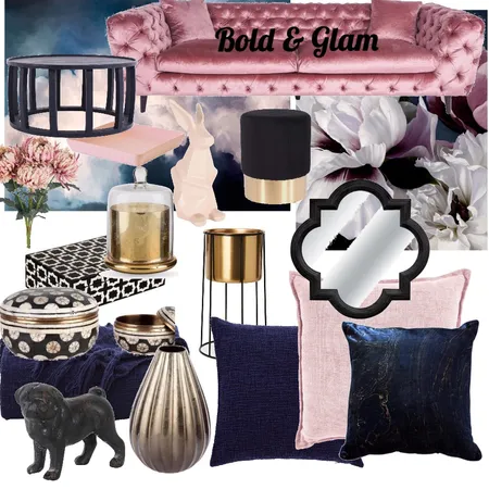 Bold and Glam Interior Design Mood Board by rachelforlonge on Style Sourcebook