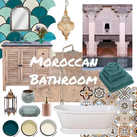 Moroccan Bathroom Interior Design Mood Board by Maven Interior Design on Style Sourcebook
