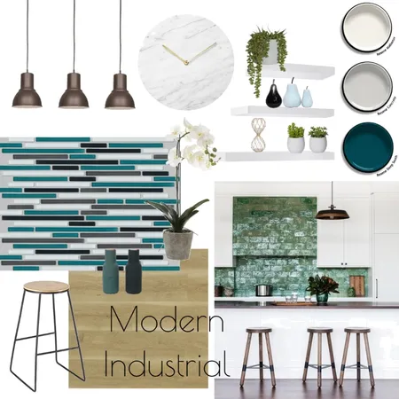Modern Industrial Kitchen Interior Design Mood Board by Maven Interior Design on Style Sourcebook