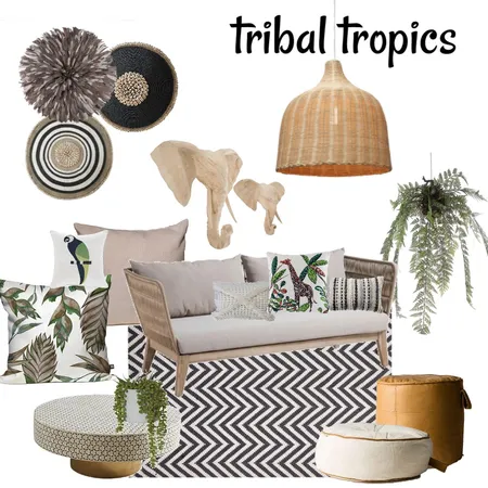 Tribal Tropics Interior Design Mood Board by Coveco Interior Design on Style Sourcebook