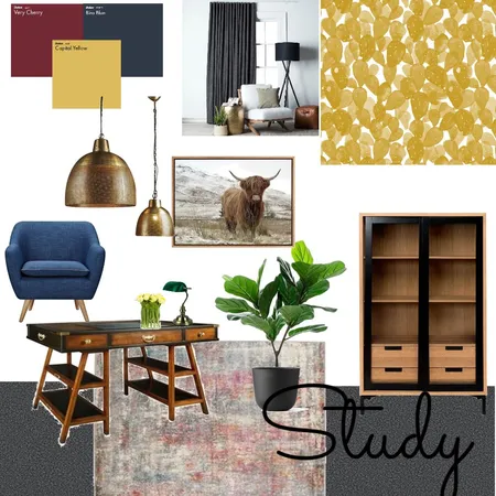 Mid Century Study Vibes Interior Design Mood Board by Elements Aligned Interior Design on Style Sourcebook