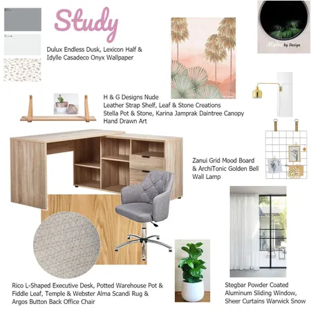 Study Interior Design Mood Board by Myles By Design on Style Sourcebook