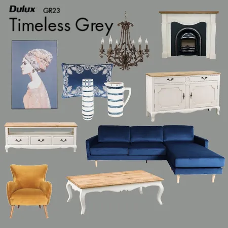 Glam and Bold blue and gold Interior Design Mood Board by Eseri on Style Sourcebook