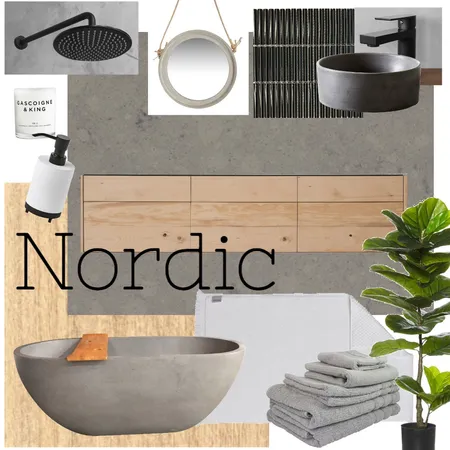 Nordic Style Bathroom Interior Design Mood Board by LeahOrgana on Style Sourcebook