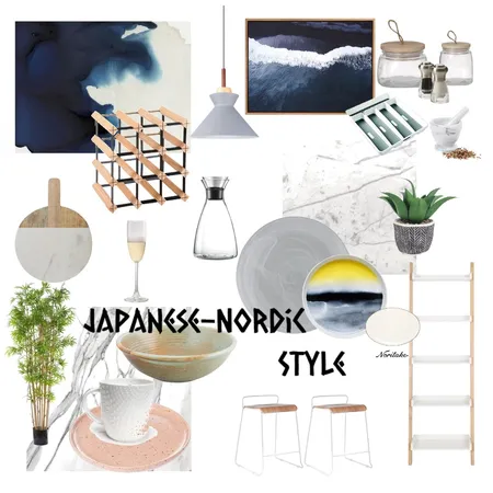 Nordic-Japanse Style Kitchen Interior Design Mood Board by travellinpanda on Style Sourcebook