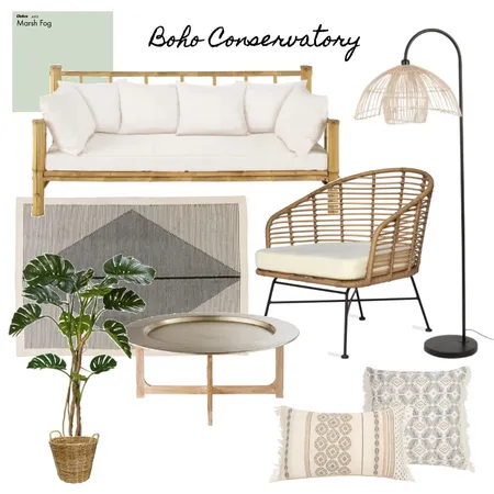 Boho Garden Room Interior Design Mood Board by elifturan6 on Style Sourcebook