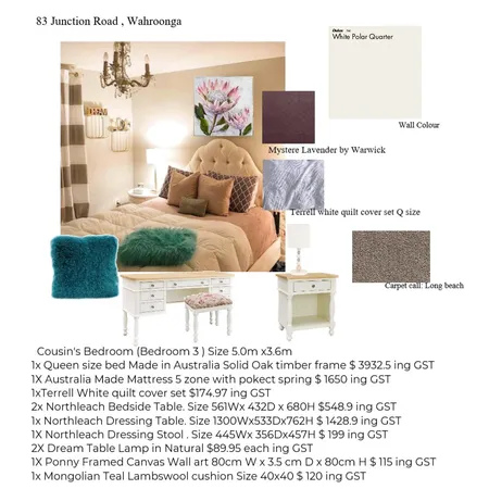 Bedroom 3 Interior Design Mood Board by Kingcadefurniture on Style Sourcebook