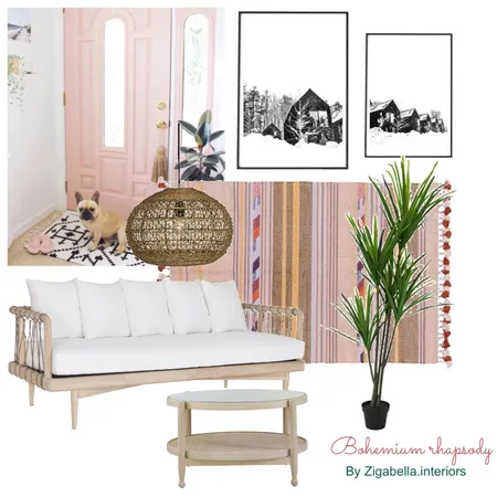 Bohemian rhapsody living room Interior Design Mood Board by blukasik on Style Sourcebook