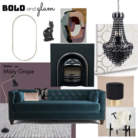 Bold and Glam Interior Design Mood Board by HlBaker on Style Sourcebook