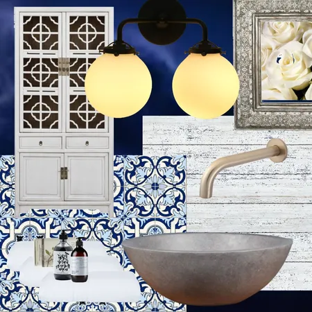Moody Blue Bathroom Interior Design Mood Board by PaigeS on Style Sourcebook
