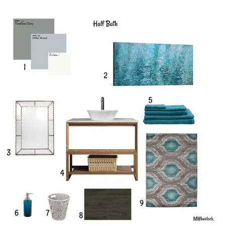 M9 Half Bath Interior Design Mood Board by Wheemira on Style Sourcebook