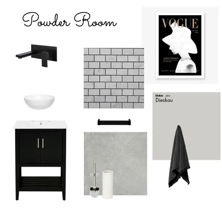 Powder Room Interior Design Mood Board by urbanlivingglam on Style Sourcebook