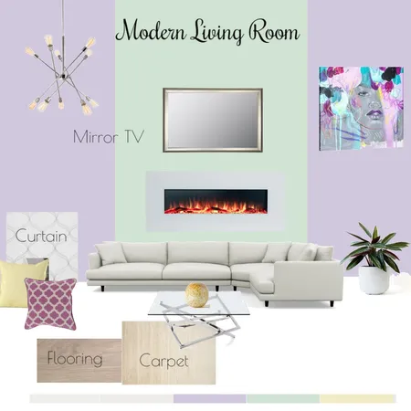 Modern Living Room Interior Design Mood Board by soniabhambri on Style Sourcebook