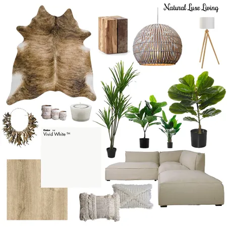 Natural Luxe Living Interior Design Mood Board by alanaclifford on Style Sourcebook