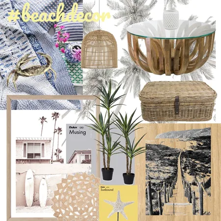 Beach Escape #beachdecor Interior Design Mood Board by bindeebel on Style Sourcebook