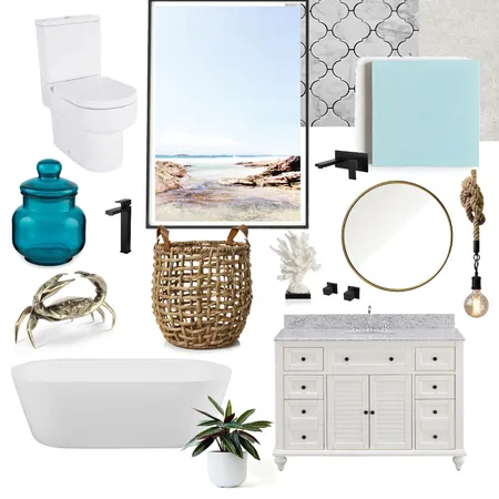 Beach Escape - Bathroom Interior Design Mood Board by kiarac15 on Style Sourcebook