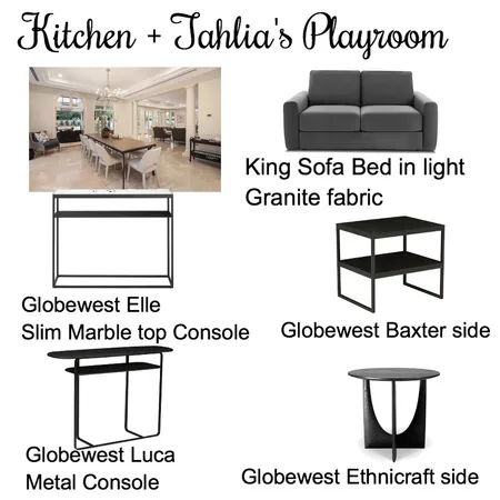 Kitchen Console &amp; Tahlia's Playroom side table Interior Design Mood Board by Styleahome on Style Sourcebook