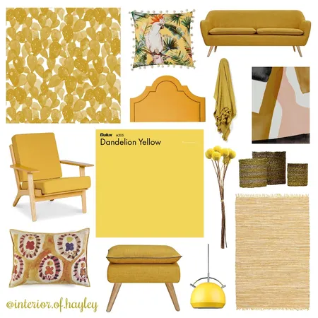 Yellow Interior Design Mood Board by Two Wildflowers on Style Sourcebook