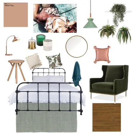 Green hued Master Bedroom Interior Design Mood Board by S.Ellis on Style Sourcebook