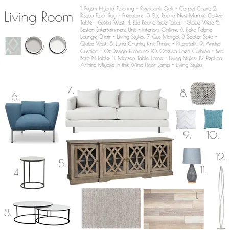 Living Room Sample Board Interior Design Mood Board by Bronwyn on Style Sourcebook