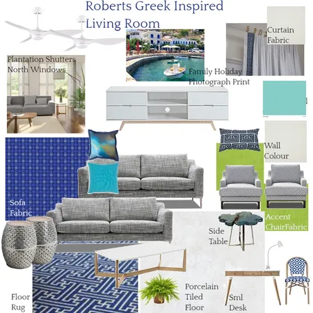 Roberts Greek Inspired Living Room Interior Design Mood Board by Interior Joy on Style Sourcebook