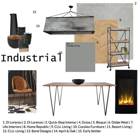 industrial Interior Design Mood Board by jwestpo on Style Sourcebook