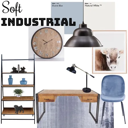 Soft Industrial Study Interior Design Mood Board by tj10batson on Style Sourcebook