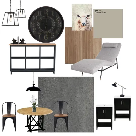 Soft Industrial Living Interior Design Mood Board by Hilltop.home on Style Sourcebook
