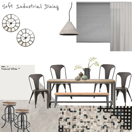 Soft Industrial Dining Interior Design Mood Board by STYLINGOURHOME on Style Sourcebook