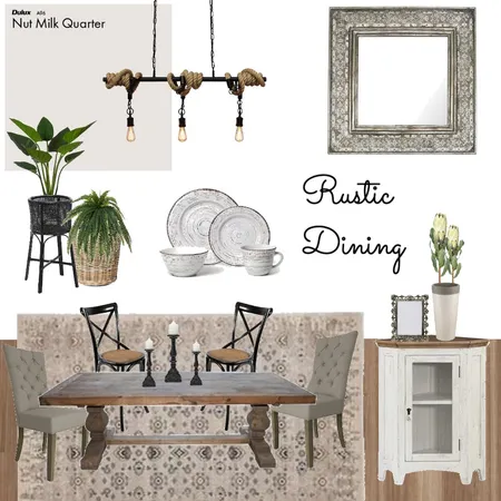 Rustic Dining Interior Design Mood Board by Dreamfin Interiors on Style Sourcebook