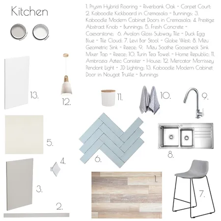 Kitchen Sample Board Interior Design Mood Board by Bronwyn on Style Sourcebook