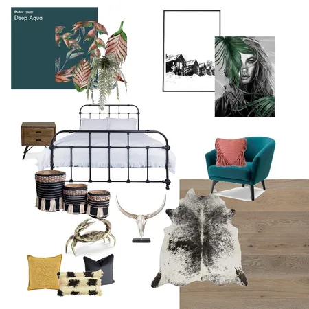 Soft industrial bedroom Interior Design Mood Board by bella4eva on Style Sourcebook