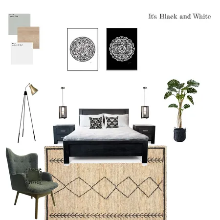 Black &amp; White Bedroom Interior Design Mood Board by MelissaBlack on Style Sourcebook