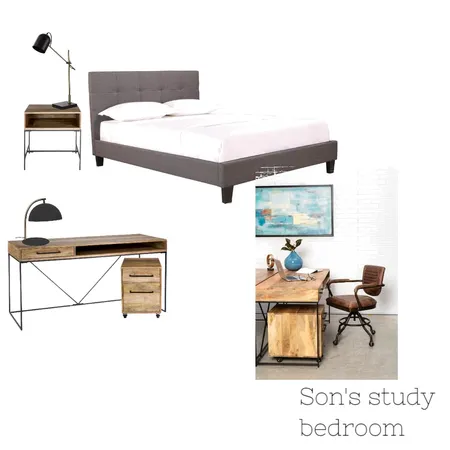 Son Study Bedroom Interior Design Mood Board by NataliaMak on Style Sourcebook
